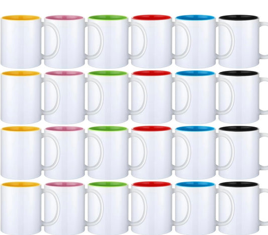 Tazas 11 onz  con color adentro